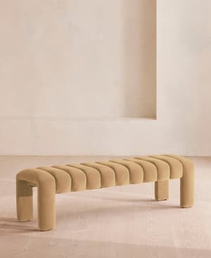 Willis Bench - Velvet - Camel - Listing Image