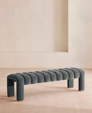 Willis Bench - Velvet - Grey Blue - Listing Image