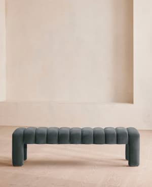 Willis Bench - Velvet - Grey Blue US - Hover Image