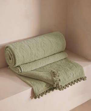 Obie Bedspread Sage - 230 x 230cm - Hover Image