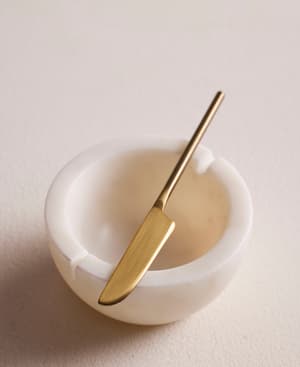 Butter Dish - White Marble - Hover Image