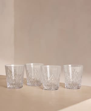 Barwell Cut Crystal Rocks Glass - Set of Four - Hover Image