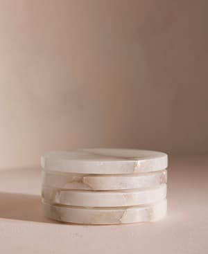 Hanson Coasters - Alabaster - Set of Four - Listing Image