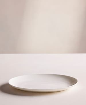 House Oval Dish - Large - Bone China - White - Listing Image