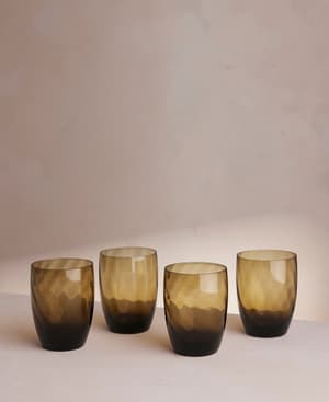 Rosendale Water Glass - Amber - Set of Four - Listing Image