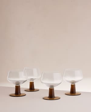 Bennett Coupe Glass - Sepia - Set of Four - Listing Image