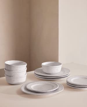 Hillcrest White 12 Piece Dinnerware Set - Hover Image