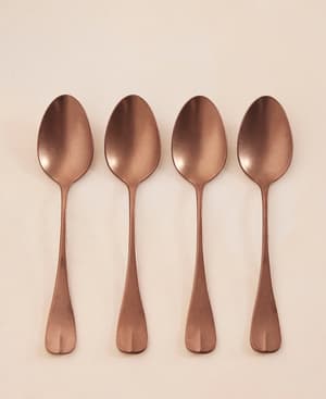 Stonewashed Dinner Spoon- Rose Gold x4 - Listing Image