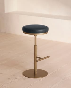 Wardell Counter Stool - Leather - Sapphire - Hover Image
