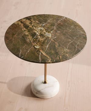 Fleet Side Table - Large - Verde Bosque Marble - Hover Image