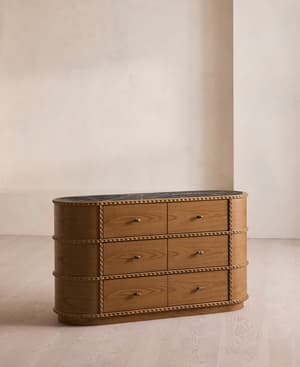 Pietro Six Drawer Dresser - Michelangelo Marble - Hover Image