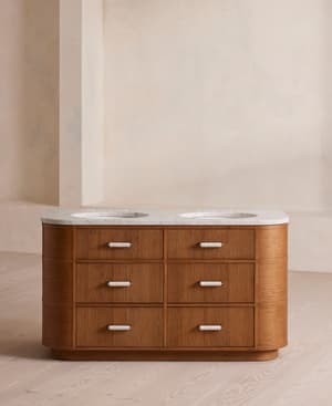 Witley Double Vanity Unit - Carrara Marble - Hover Image
