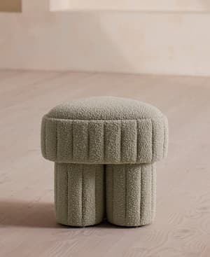 Rhea Footstool - Boucle - Pistachio - Hover Image