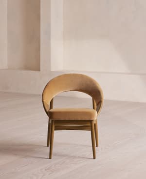 Lachlan Dining Chair - Velvet - Camel - US - Hover Image
