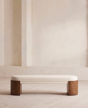 Lukas Bench - Linen - Bisque - Hover Image