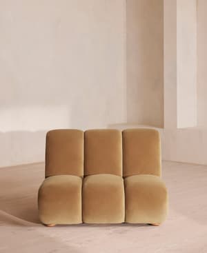 Noelle Sectional Armchair - Velvet Camel - US - Listing Image