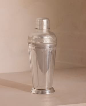 Rochester Engraved Silver Cocktail Shaker - Hover Image