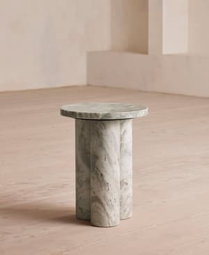 Tisbury Side Table - Fantasy Brown Marble - Listing Image