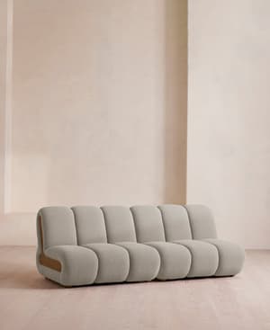 Noelle Sectional Sofa - Four Seater - Textured Wool Boucle - Pistachio - US - Listing Image