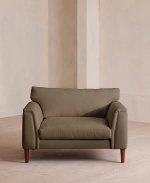 Reya Loveseat - Linen - Mushroom - Hover Image