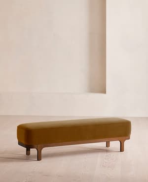 Belsa Bench - Velvet - Mustard - Listing Image
