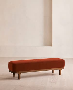 Belsa Bench - Velvet - Rust - US - Listing Image