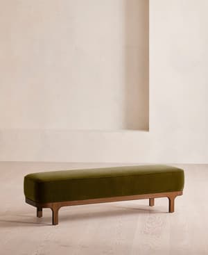 Belsa Bench - Velvet - Olive - US - Listing Image