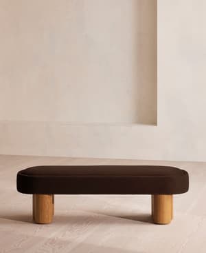Nieve Bench - Velvet - Chocolate - US - Hover Image