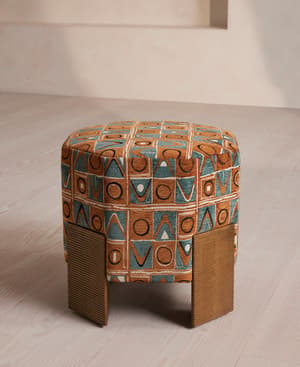 Alvin Footstool - Lumi Jacquard - US - Listing Image