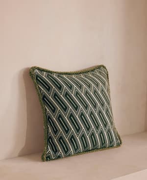 Vende Square Cushion - Olive - Hover Image