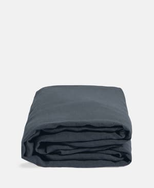 Luna Linen Fitted Sheet - Navy - Double/Full - Listing Image