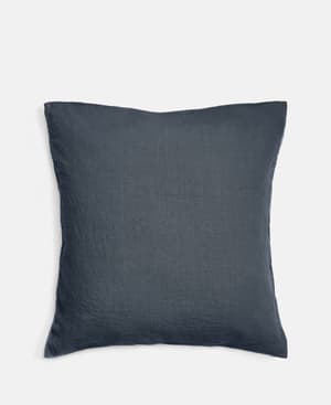 Luna Linen Pillowcase - Navy - Square - Listing Image