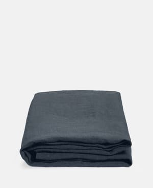 Luna Linen Pillowcase - Navy - Square - Hover Image