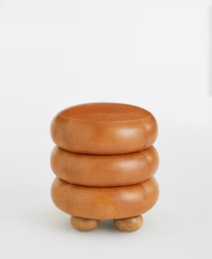 Tetbury Stool - Sycamore Leather - Hover Image
