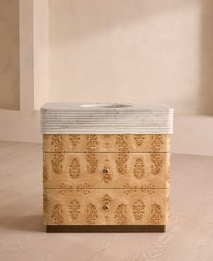 Garbo Single Vanity - Golden Dolomite Marble - Listing Image