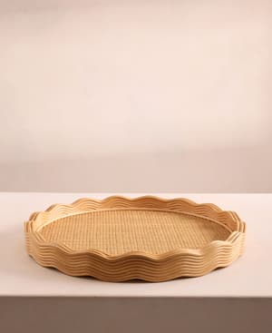 Pangbourne Rattan Tray - Round - Hover Image