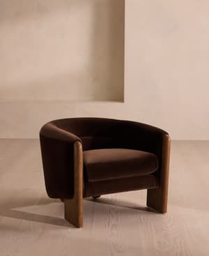 Winnie Armchair - Velvet - Chocolate - US - Listing Image