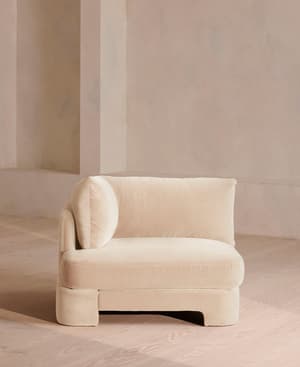 Odell Left Arm Module - Velvet - Porcelain - Listing Image