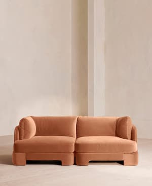 Odell Modular Sofa - Three Seater - Velvet - Antique Rose - Hover Image