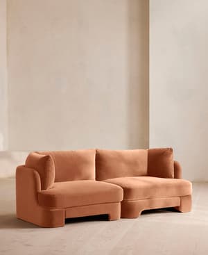 Odell Modular Sofa - Three Seater - Velvet - Antique Rose - Listing Image