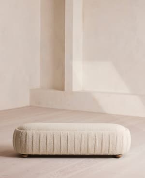 Vivienne Bench - Natural Boucle - Hover Image