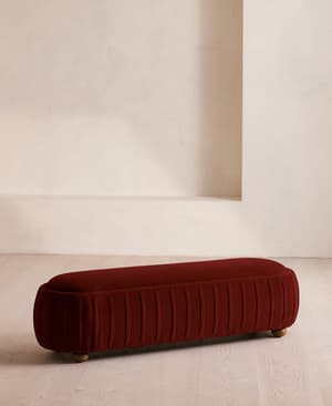 Vivienne Bench - Velvet - Rust - Listing Image