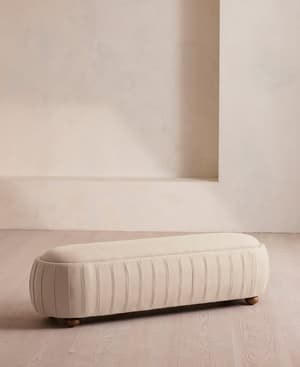 Vivienne Bench - Linen - Bisque - Listing Image
