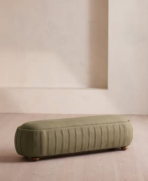 Vivienne Bench - Linen - Sage - Listing Image