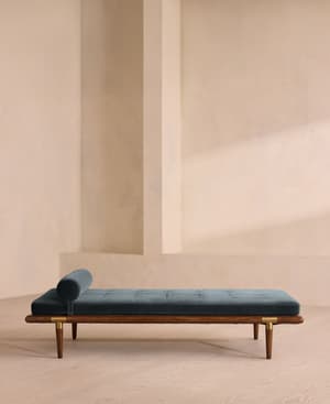 Theodore Daybed - Grey Blue Velvet - Hover Image