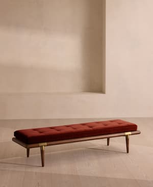 Theodore Bench - Rust Velvet - US - Listing Image