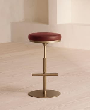 Wardell Counter Stool - Leather - Sangria - US - Listing Image