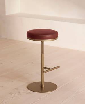 Wardell Counter Stool - Leather - Sangria - US - Hover Image