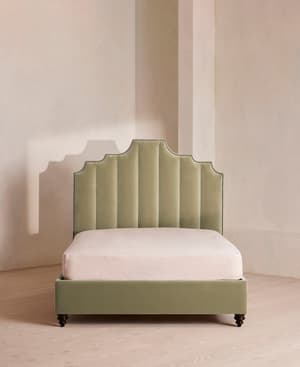 Gerrard Bed - Full - Velvet - Lichen - US - Hover Image