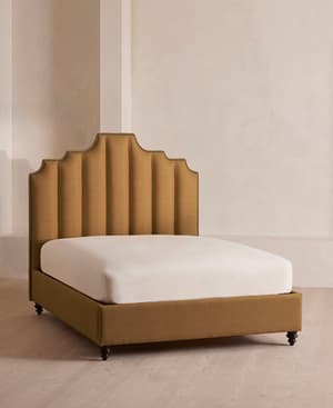 Gerrard Bed - Full - Linen - Ochre - US - Listing Image